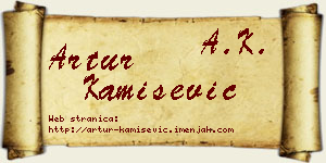 Artur Kamišević vizit kartica